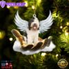 Sheepadoodle On The Hands Of Jesus Ornament, Gift For Christmas