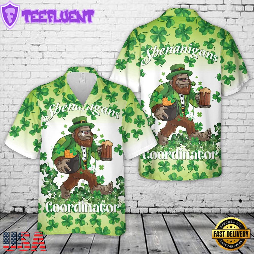 Shenanigans Coordinator, Patricks's Day Hawaiian Shirt