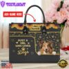 Shetland Sheepdog Dog Just A Girl Who Loves Dogs Leather Handbag