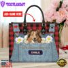 Shetland Sheepdog Dog This Human Belongs To Leather Handbag