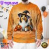 Shetland Sheepdog In Spooky Autumn Halloween 3D Shirt