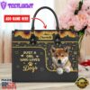 Shiba Inu Dog Just A Girl Who Loves Dogs Leather Handbag