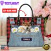 Shiba Inu Dog This Human Belongs To Leather Handbag