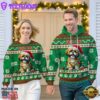 Shih Tzu Dog Cheer with Santa Hat Christmas Sweatshirt And Hoodie Green