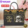 Shih Tzu Dog Just A Girl Who Loves Dogs Leather Handbag
