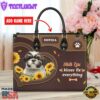 Shih Tzu Dog Kisses Fix Everything Leather Handbag