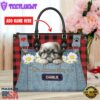Shih Tzu Dog This Human Belongs To Leather Handbag