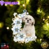 Shih Tzu Flowers Moon Ornament, Gift For Christmas