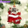 Shih Tzu In Gift Bag Christmas Ornament, Gift For Christmas