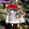 Shih Tzu With Snowman Christmas Ornament, Gift For Christmas