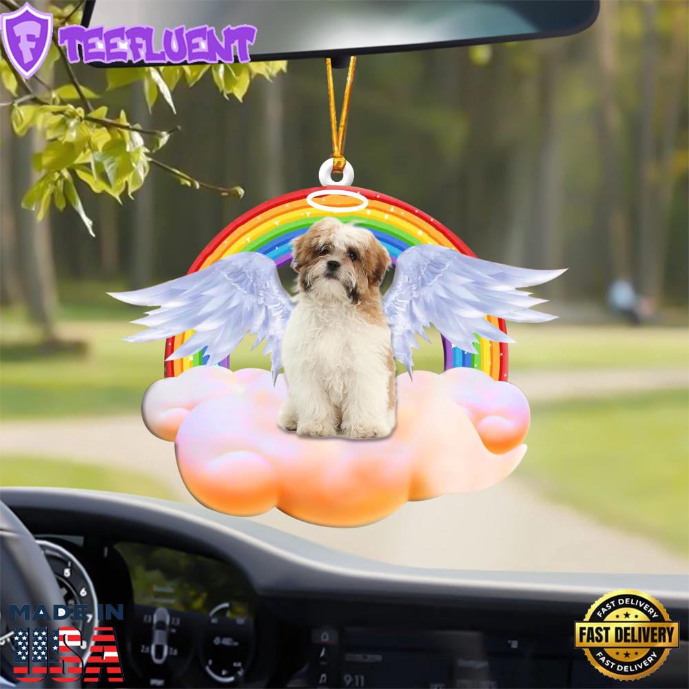 Shih-Tzu With Angel Wings Memorial Ornament, Gift For Christmas