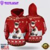 Siamese Cat Christmas Red All Over Print 3D Hoodie For Men And Women