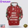 Sign Language Merry Christmas All Over Print 3D Hoodie
