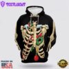 Skeleton Christmas All Over Print 3D Hoodie