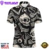 Skull Bone Pattern Mens Golf Polo Shirt Custom Men'S , Best Golf Gifts