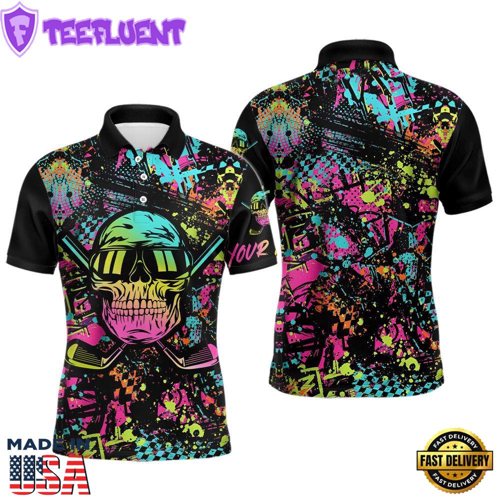 Skull Graffiti Mens Custom Colorful Skull