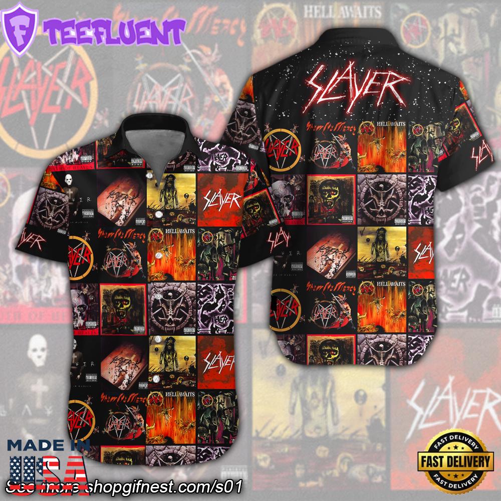 Slayer Short Sleeve Dress Shirt For Fans