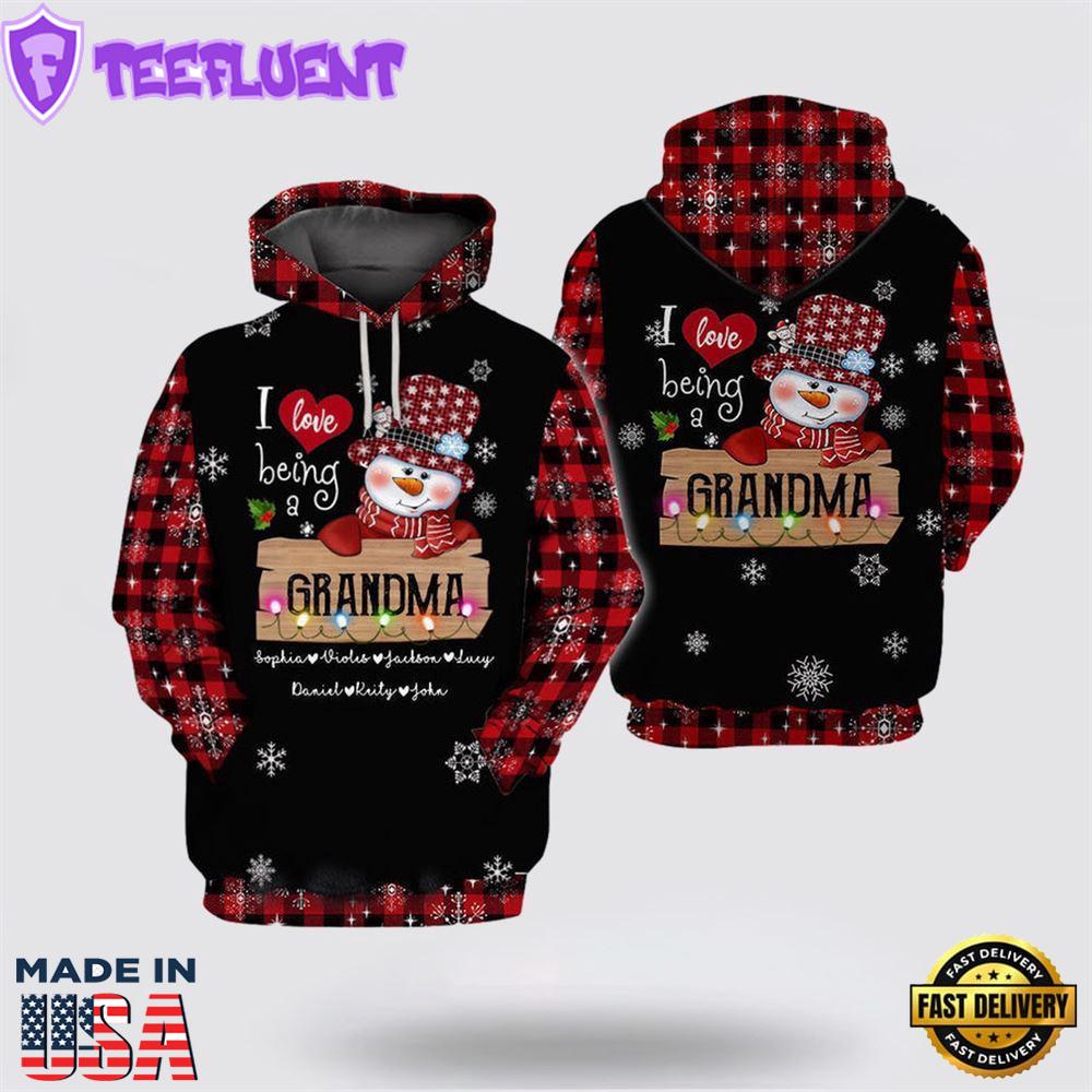 Snowman Nana Mom Christmas All Over Print 3D Hoodie