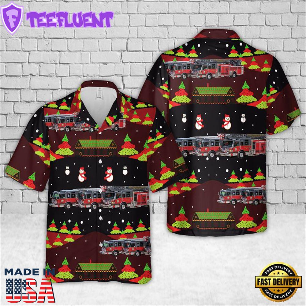Soldotna, Alaska, Central Emergency Services Fire Department Christmas Hawaiian Shirt