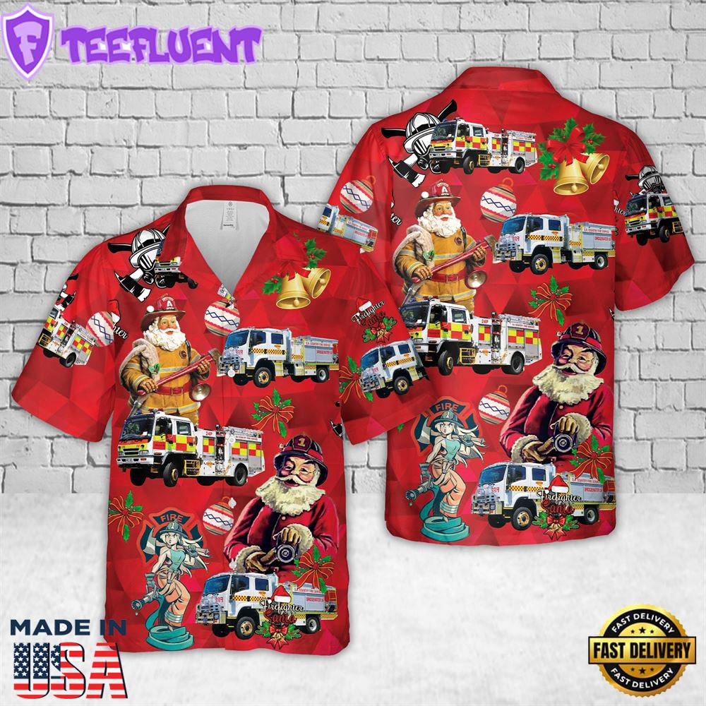 South Australian Country Fire Service Bridgewater Country Fire Service Christmas Hawaiian Shirt