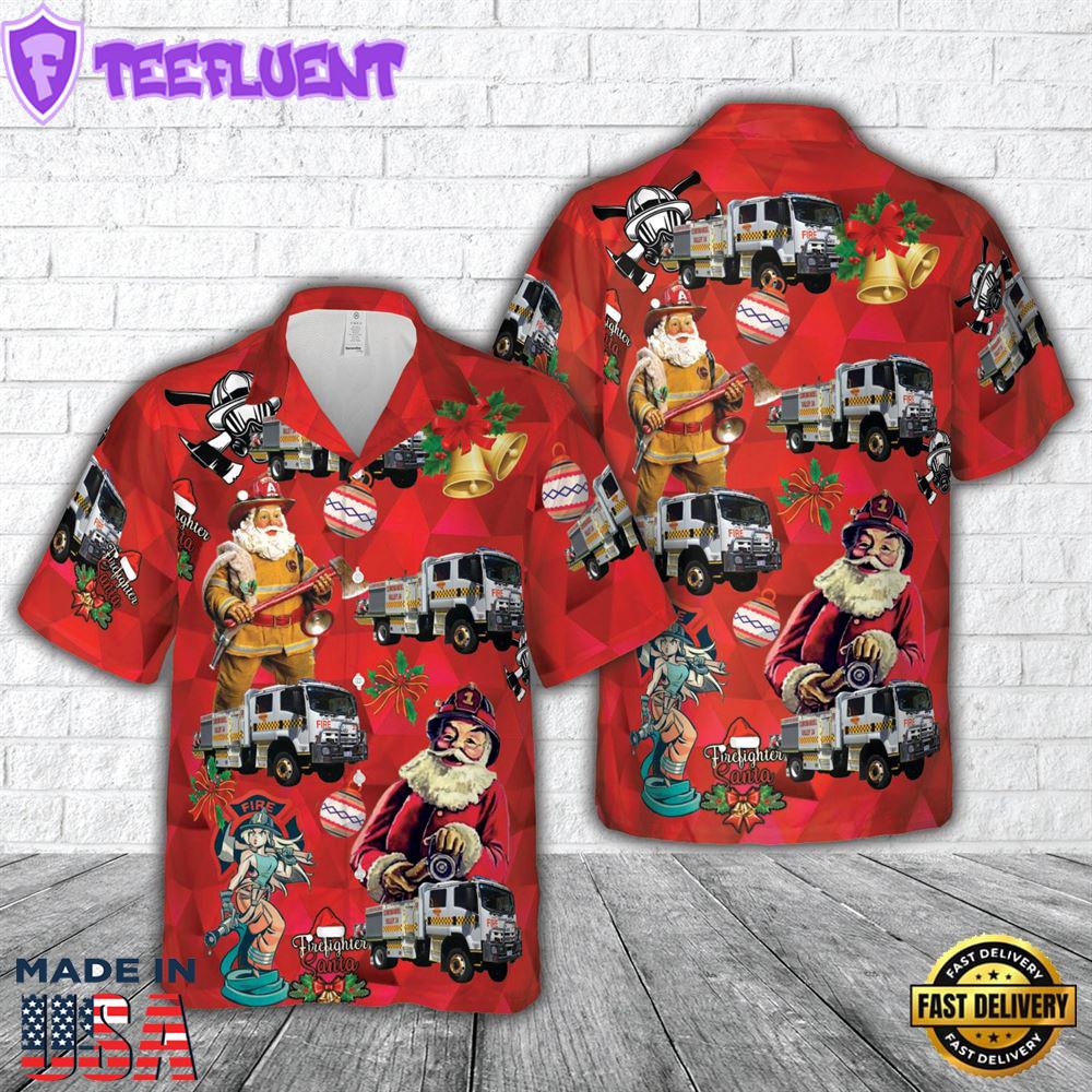 South Australian Country Fire Service Coromandel Valley Country Fire Service Christmas Hawaiian Shirt