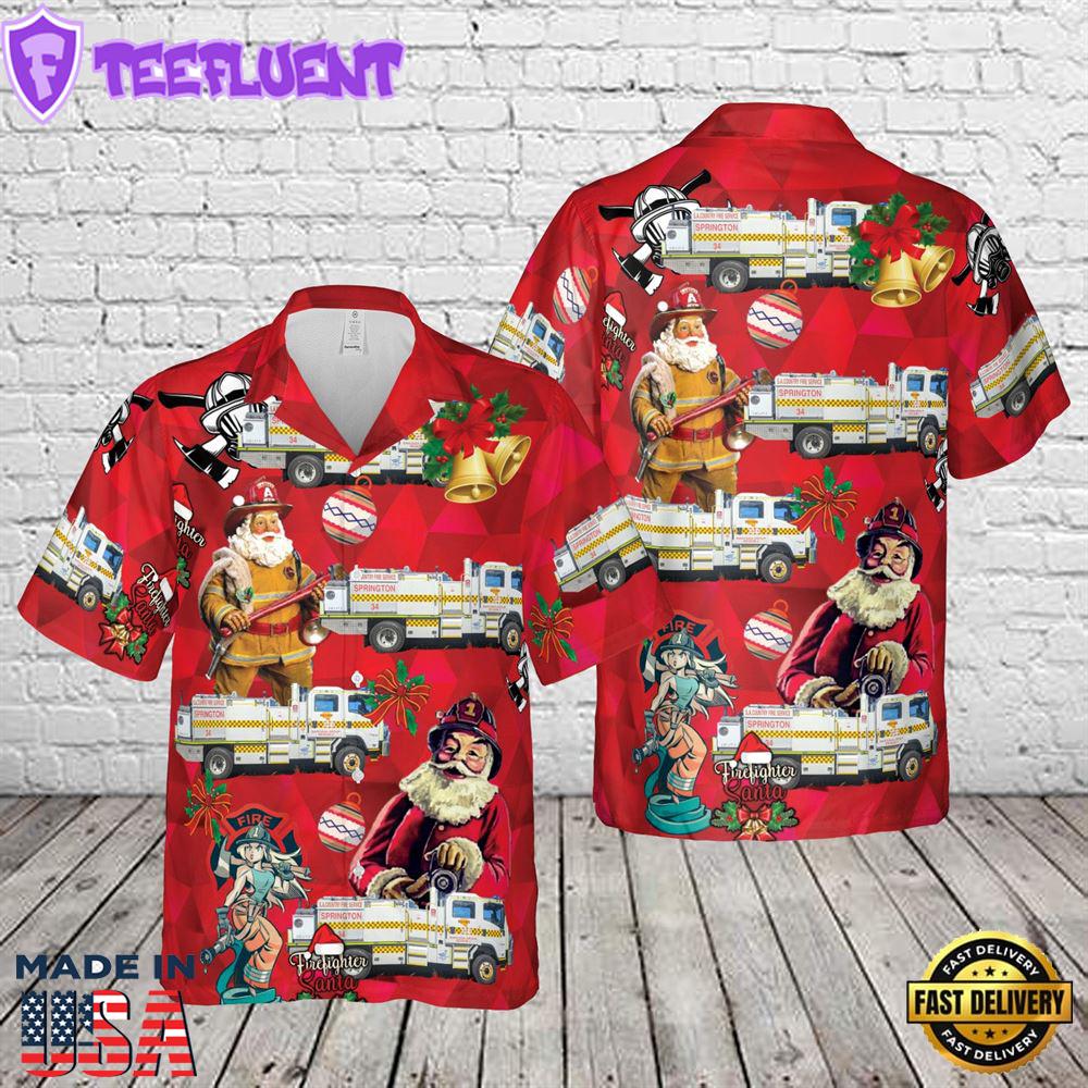 South Australian Country Fire Service Springton Brigade Christmas Hawaiian Shirt