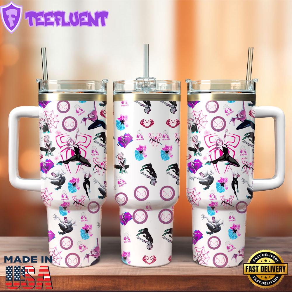 Spider Gwen Stacy Movie Custom Stanley Quencher 40oz Stainless Steel Tumbler