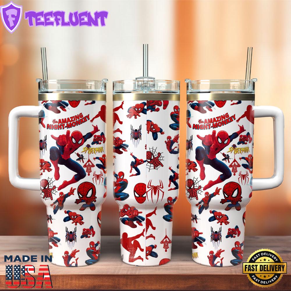 Spider Man Movie Custom Stanley Quencher 40oz Stainless Steel Tumbler 1