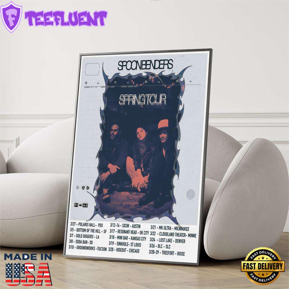 Spoon Benders Spring Tour 2026 Poster