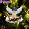 St Bernard On The Hands Of Jesus Ornament, Gift For Christmas