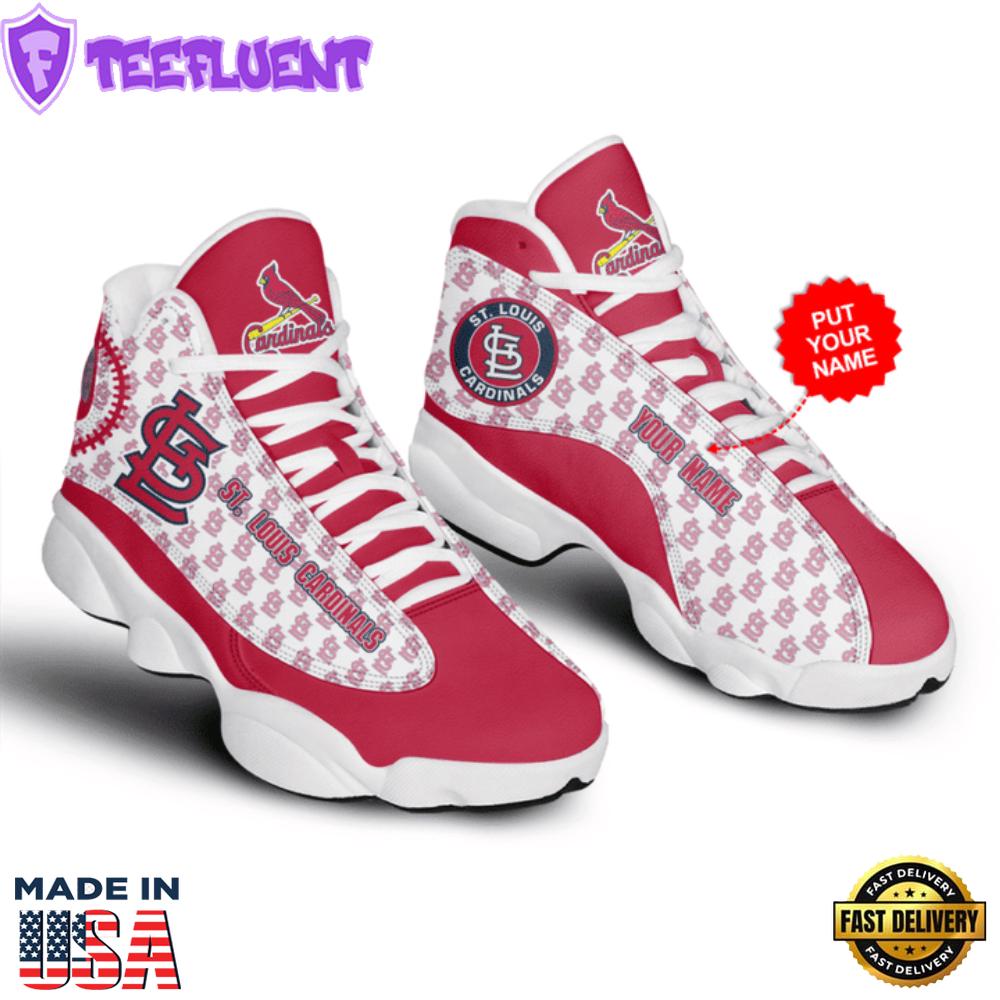 St. Louis Cardinals Pesonalized Air Jordan 13 Sneakers