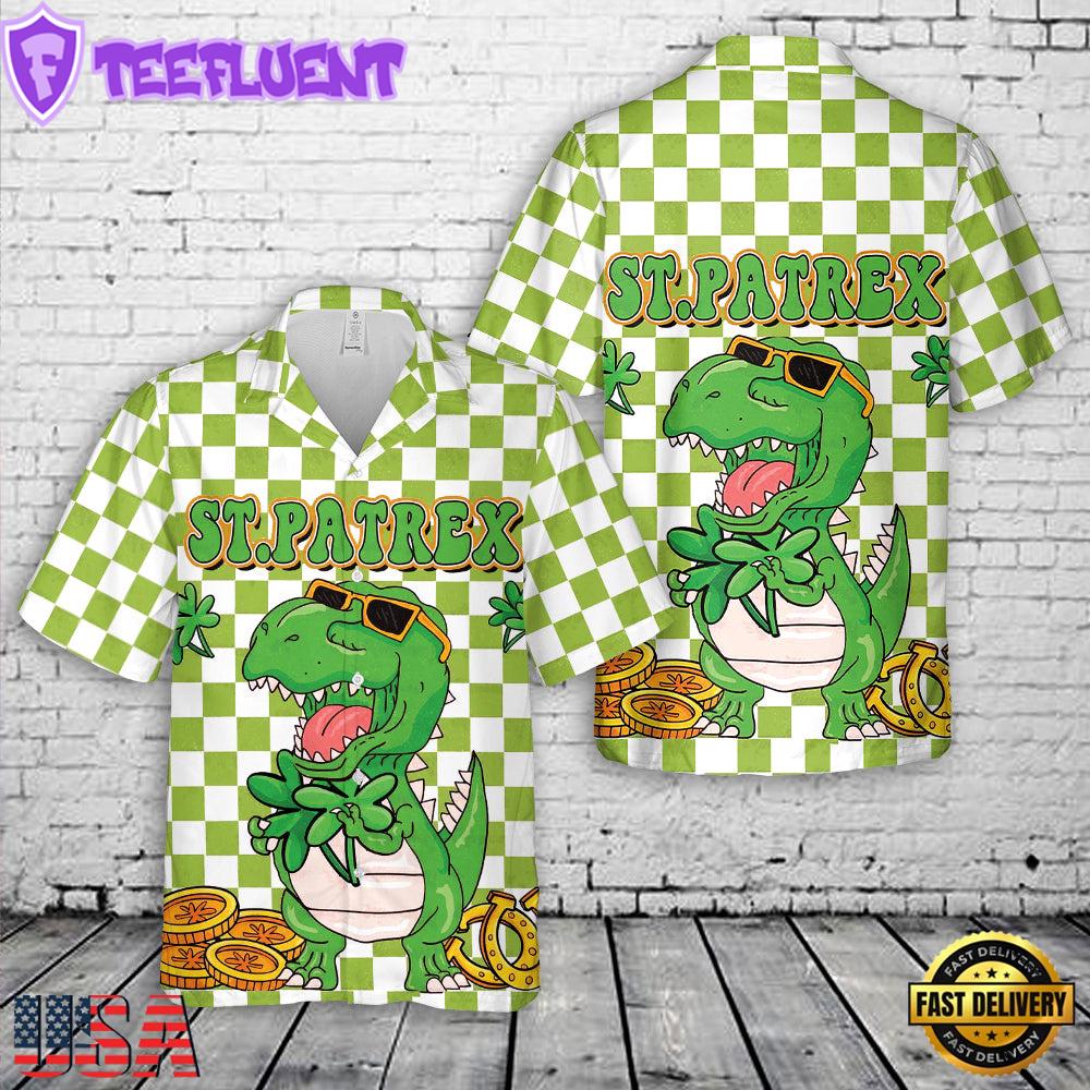 St Patrex Funny St. Patrick's Day Hawaiian Shirt