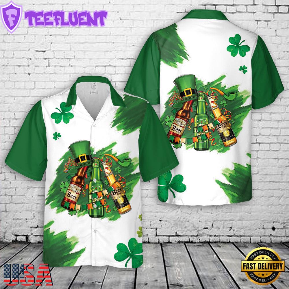 St. Patricks beers flags and hat Hawaiian Shirt