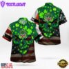 St. Patrick'S Day Full Skull Art And Drinking Skull Irish Flag American Flag Hawaii Shirt