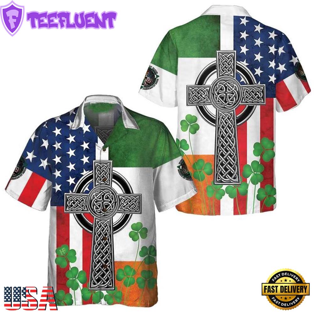 St Patrick'S Day Irish American Aloha Hawaiian Shirts