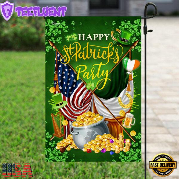 St. Patrick's Day Irish American House And Garden Flag Decor