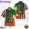 St. Patrick'S Day Irish Grim Reaper Irish Flag And American Flag Hawaii Shirt