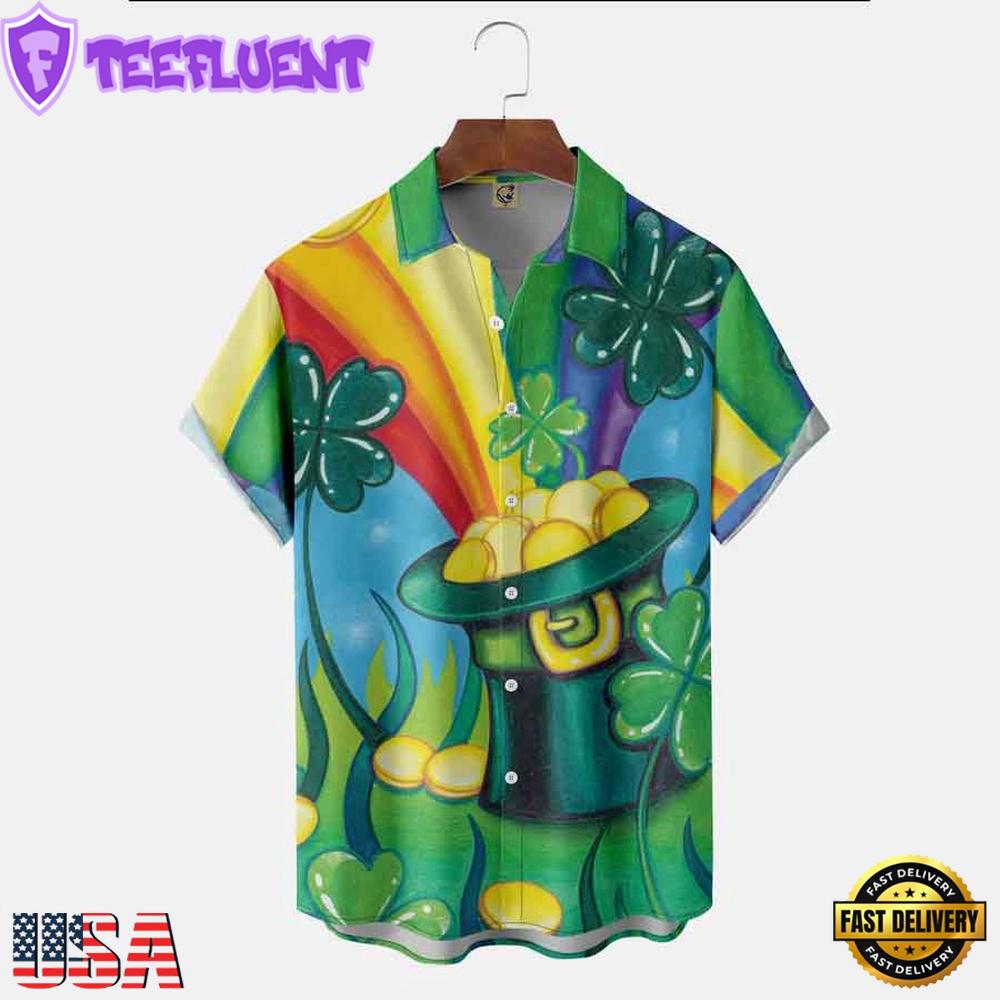 St Patrick'S Day Shamrock American Hawaiian Shirt