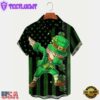 St Patrick'S Day Shamrock Flag Print Mens Hawaiian Shirt