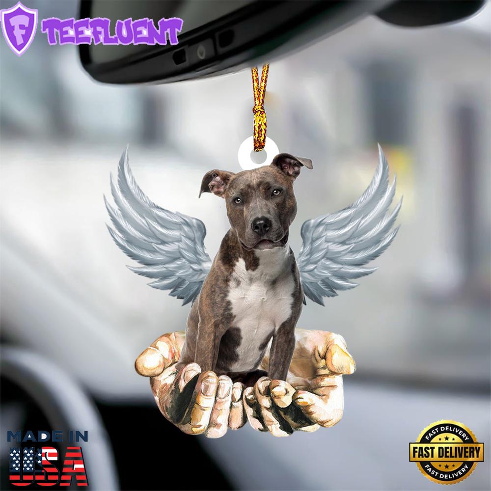 Staffordshire Bull Terrier Angel Dog Memorial Ornament, Gift For Christmas