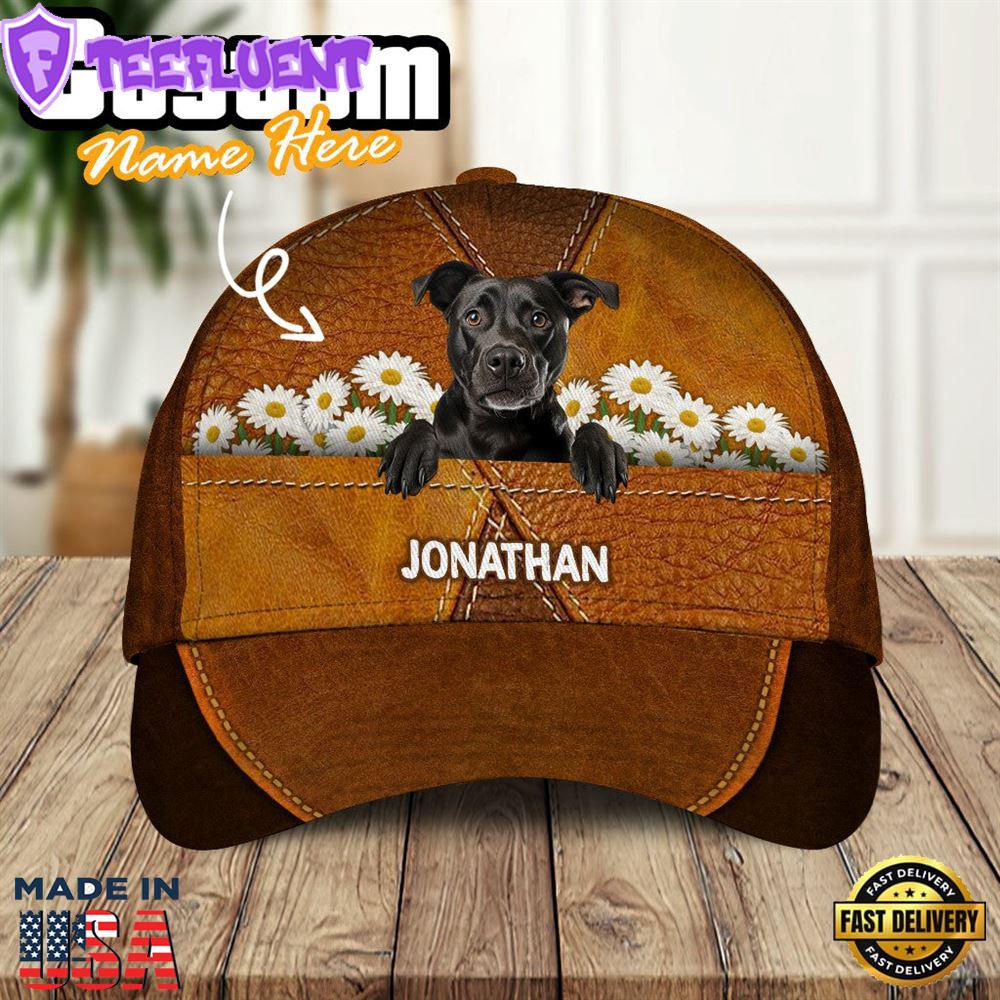 Staffordshire Bull Terrier Dog Daisy Flower Garden 3D Cap