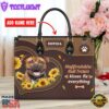 Staffordshire Bull Terrier Dog Kisses Fix Everything Leather Handbag