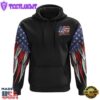 Stand For The Flag Kneel For The Cross American Flag Wings Arm 3D Hoodie