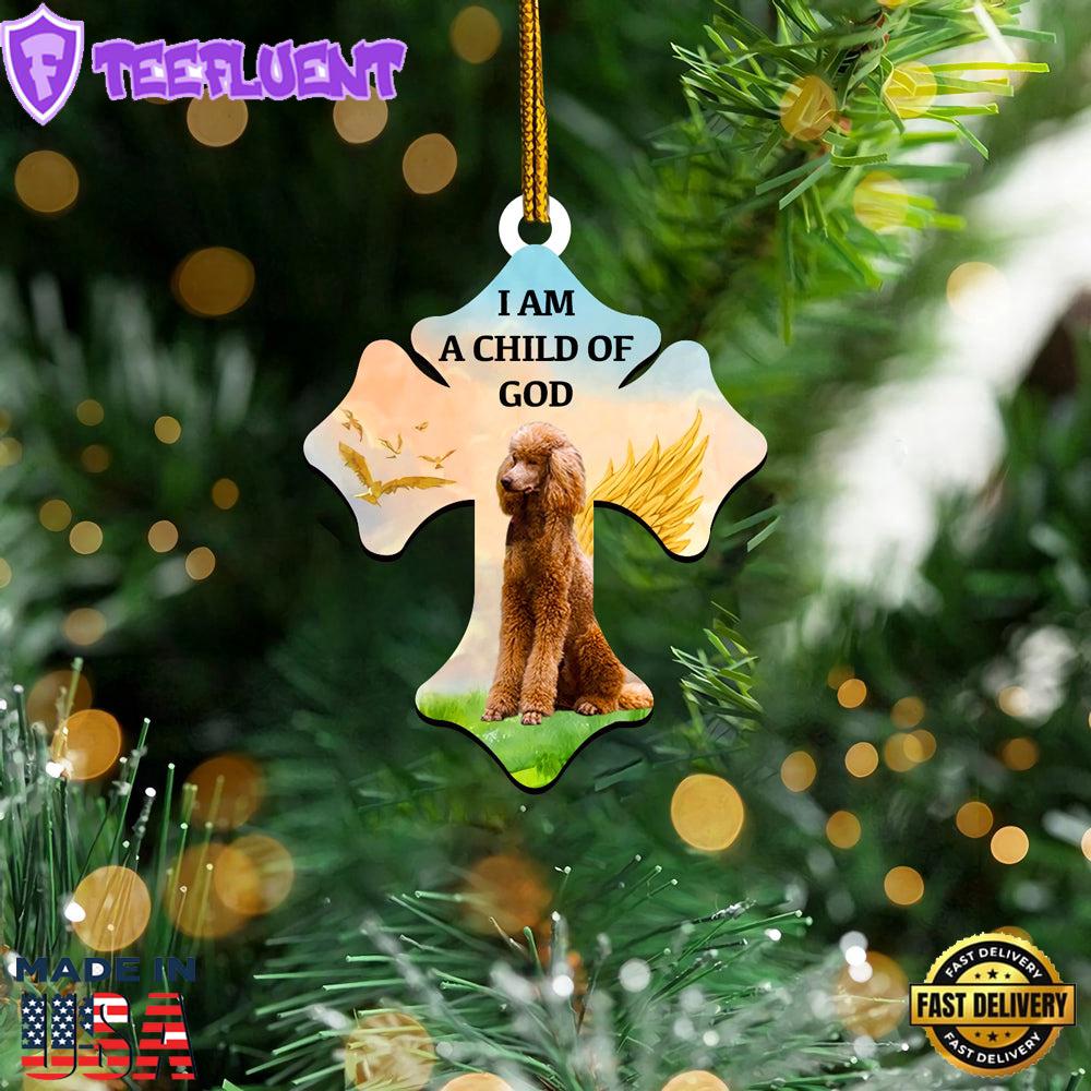 Standard Poodle Child Of God Ornament, Gift For Christmas
