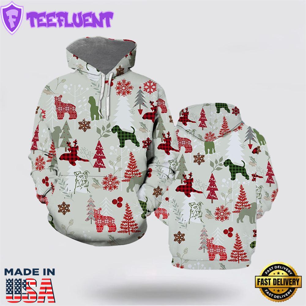 Standard Schnauzer Dog Christmas All Over Print 3D Hoodie