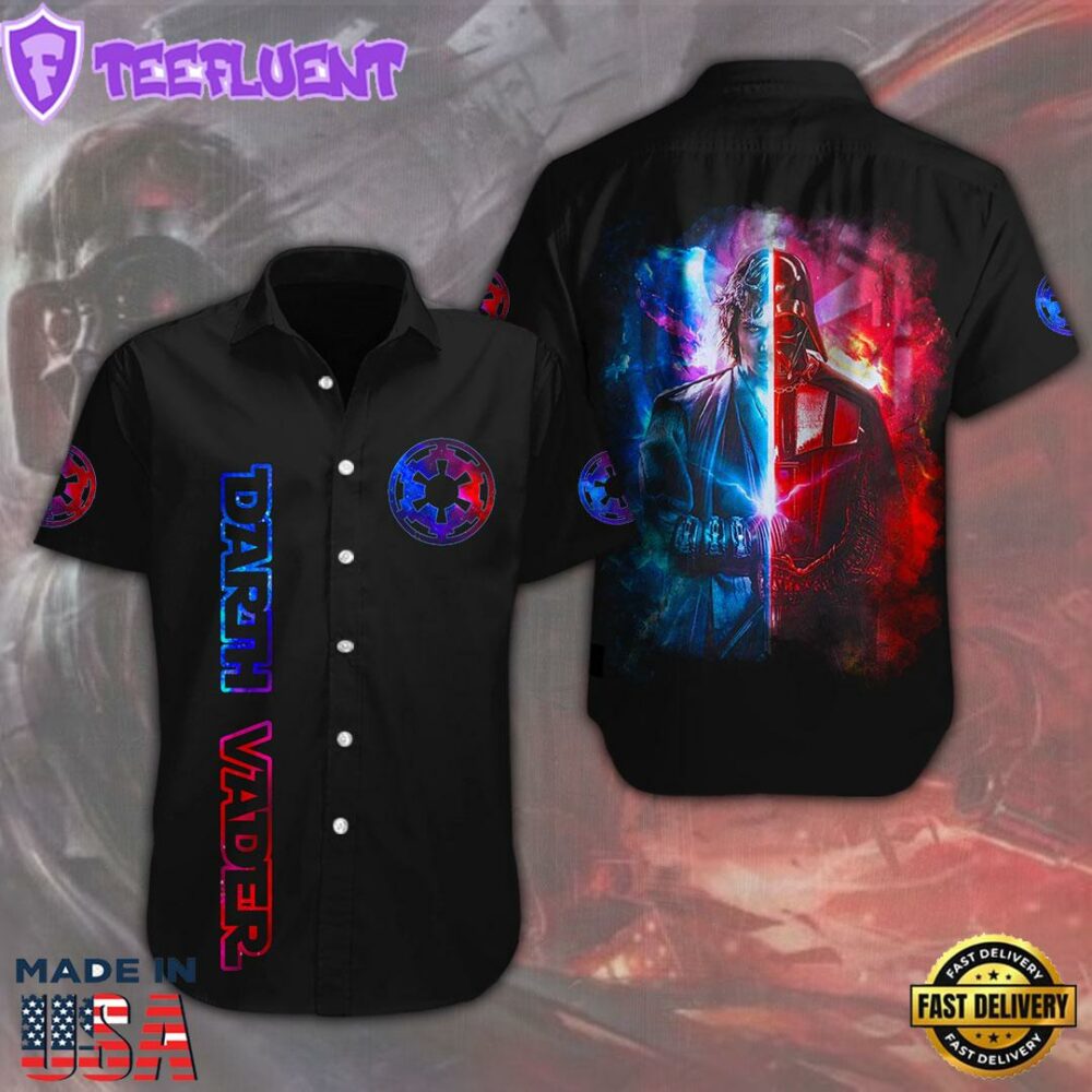 Star Wars Short Sleeve Dress Shirt Hawaiian For Family
