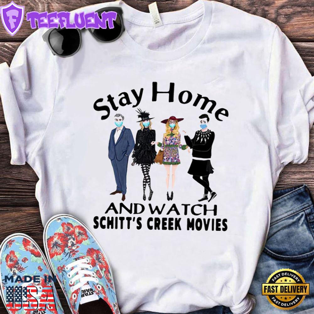 Stay Home And Watch Schitts Creek Movies Shirt, Ew David,Moira Rose Merry Christmas Shirt