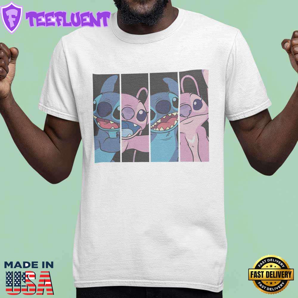 Stitch & Angle Boxed Faces T-Shirt Disney