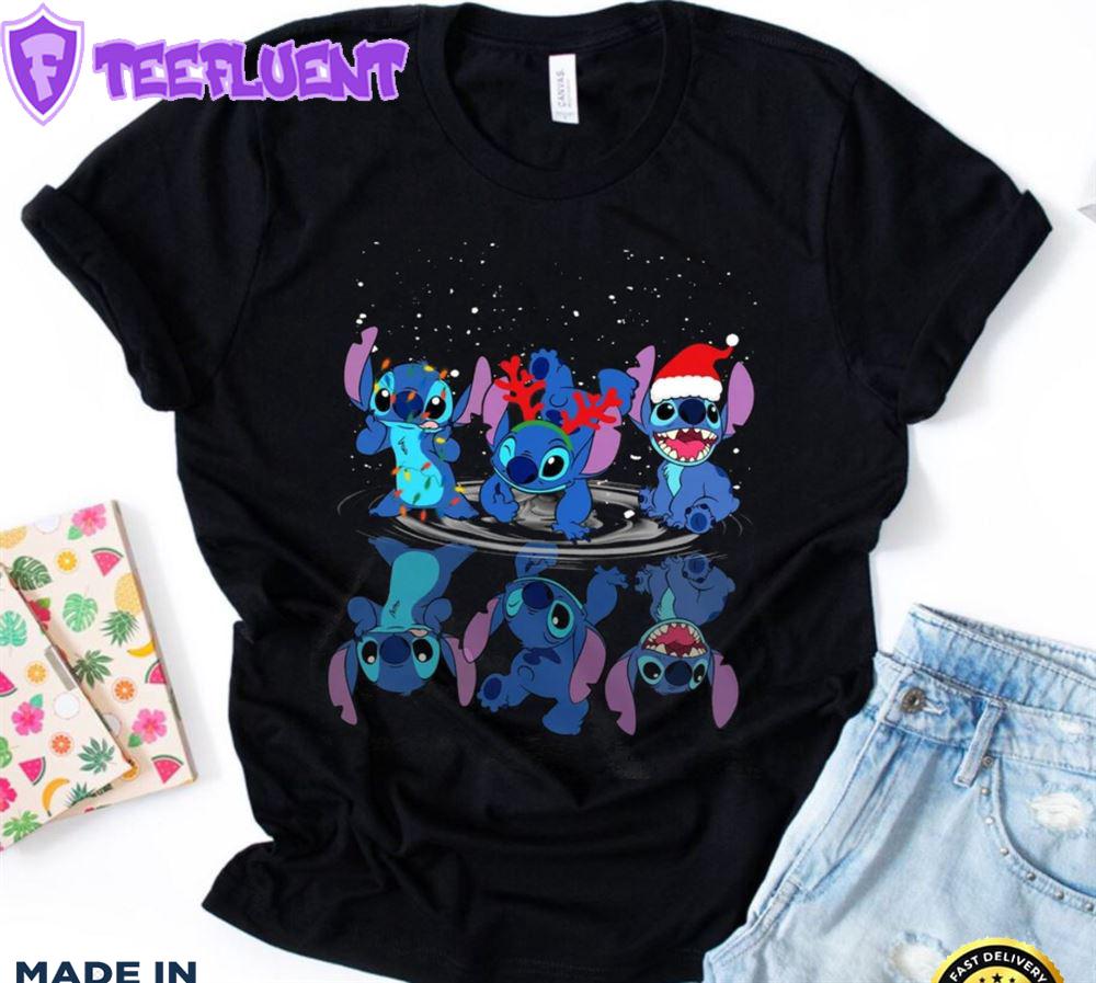 Stitch Dancing Christmas T-Shirt, Sweater, Hoodie - Christmas With Stitch Ho Ho Ho Disney Holiday Party Tee Shirt