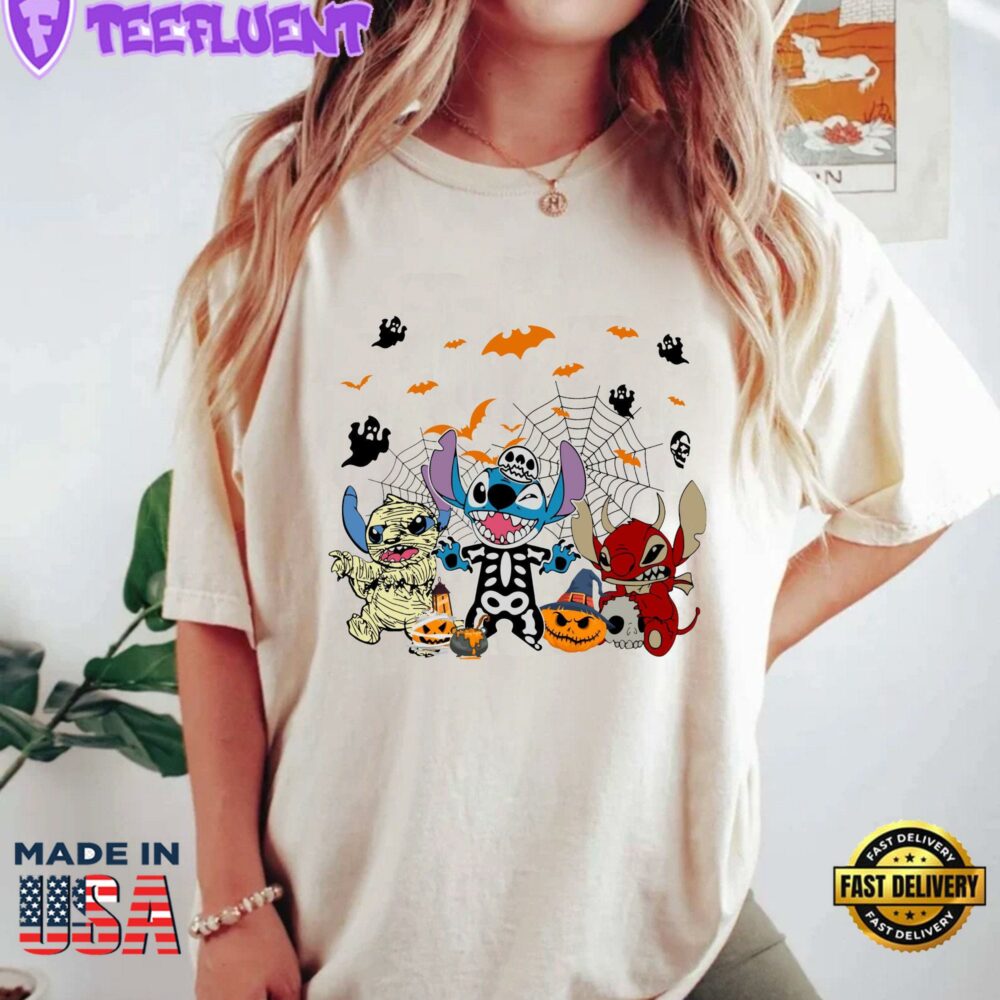 Stitch Halloween Stitch Spooky Season Shirt Disney Trick Or Treat T-shirt
